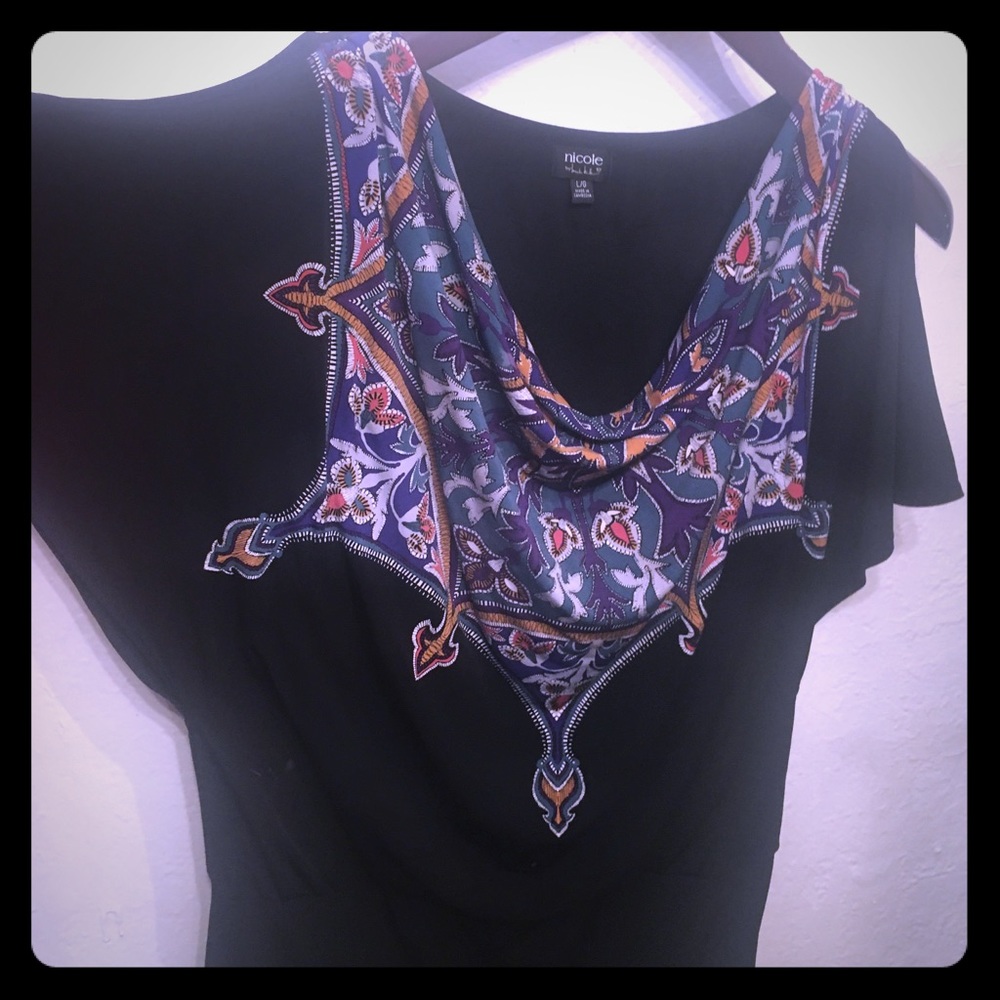 Nicole Miller Black blouse